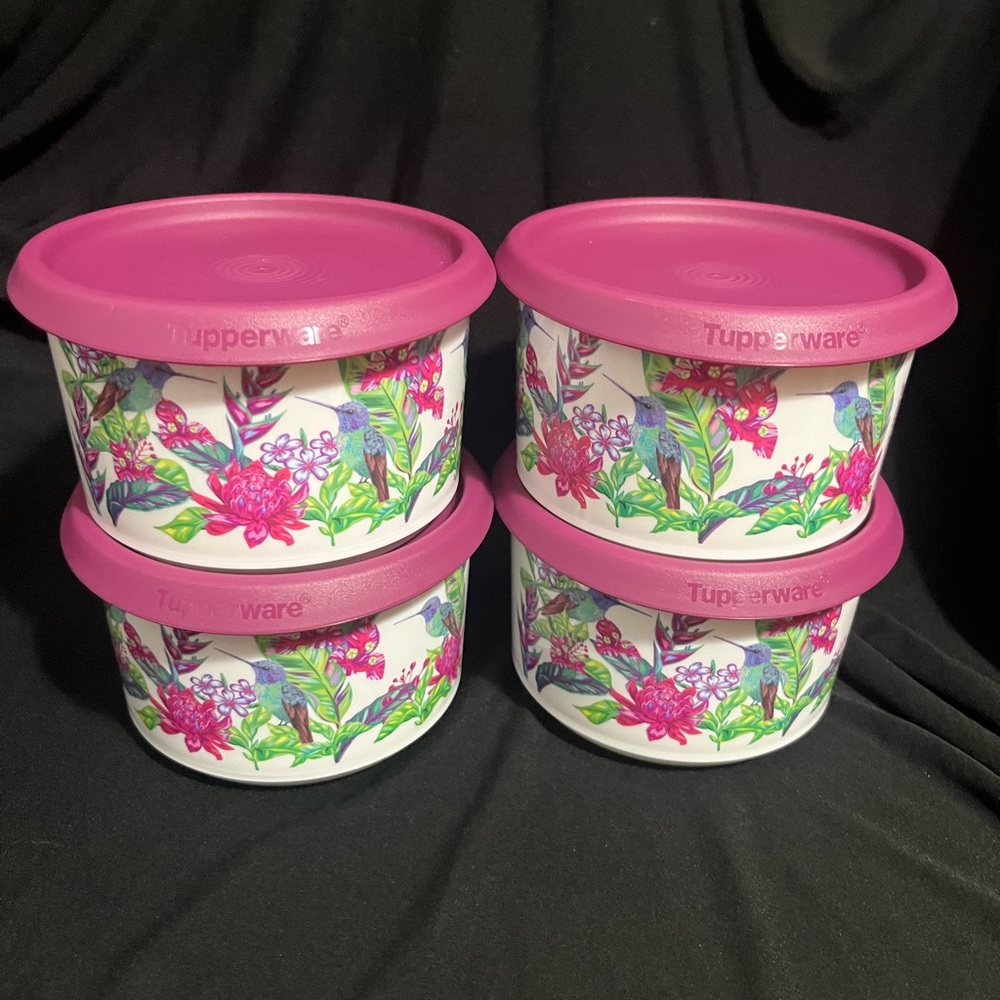 Tupperware Hummingbird 2.25 cup canister set (NEW- Limited Edition)
